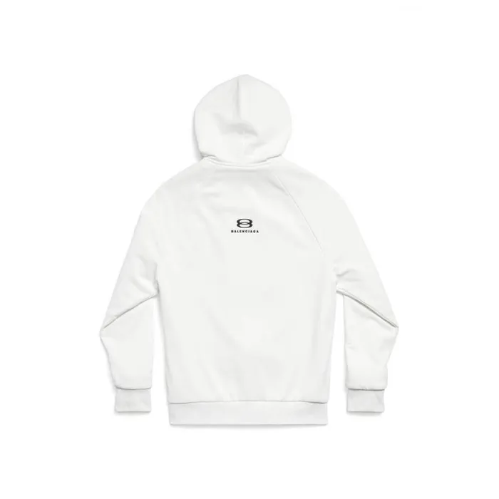 Men Sweatshirts and Hoodies Balenciaga Unity Sports Icon Zipup Hoodie Medium Fit In White