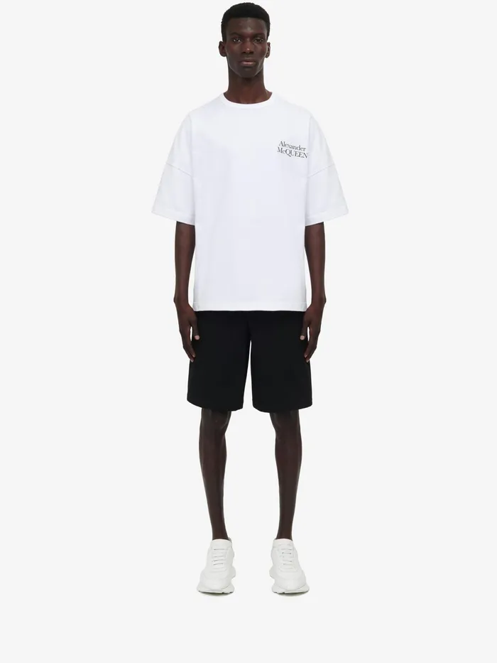 Men TShirts And Sweatshirts Alexander McQueen Exploded Logo TShirt White