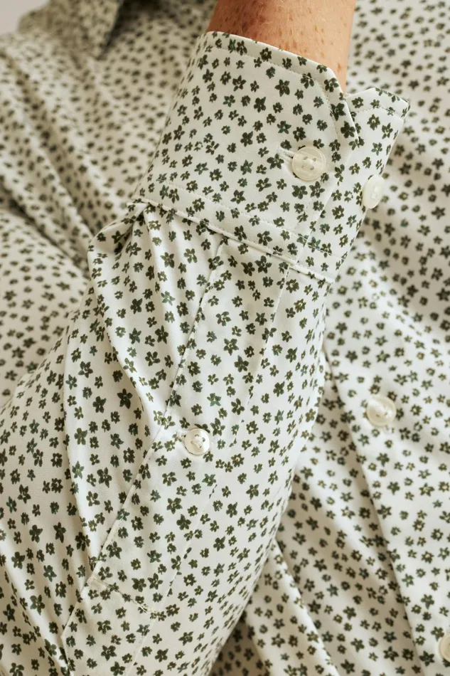 Men Tech Button Down Shirt White Petra Floral Bonobos Casual Shirts