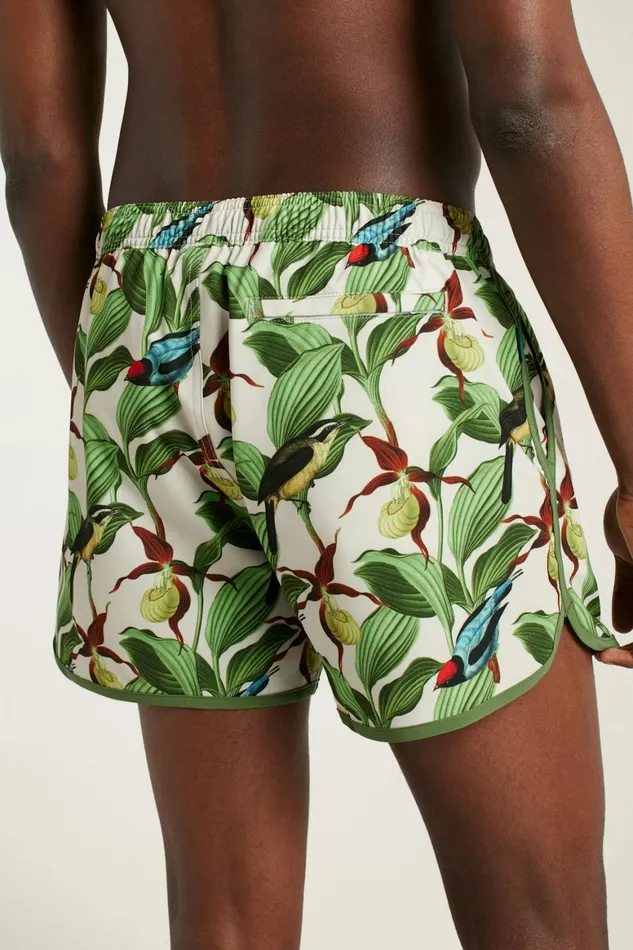 Men Throwback Swim Trunks Khaki Garden Party Bonobos Swim Trunks