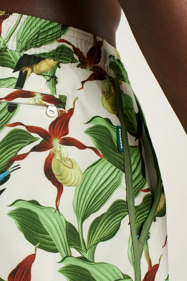 Men Throwback Swim Trunks Khaki Garden Party Bonobos Swim Trunks