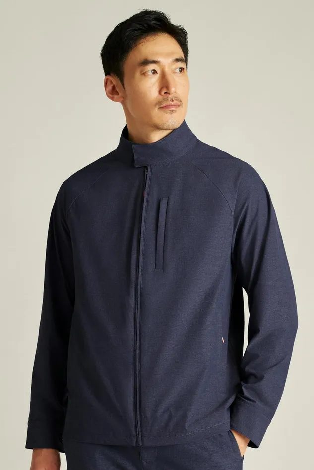 Men Tour Harrington Golf Jacket Maritime Blue Bonobos Golf Outerwear and Layering