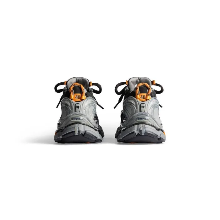 Men Trainers Balenciaga Runner Trainers In Blackgreyneon Orange