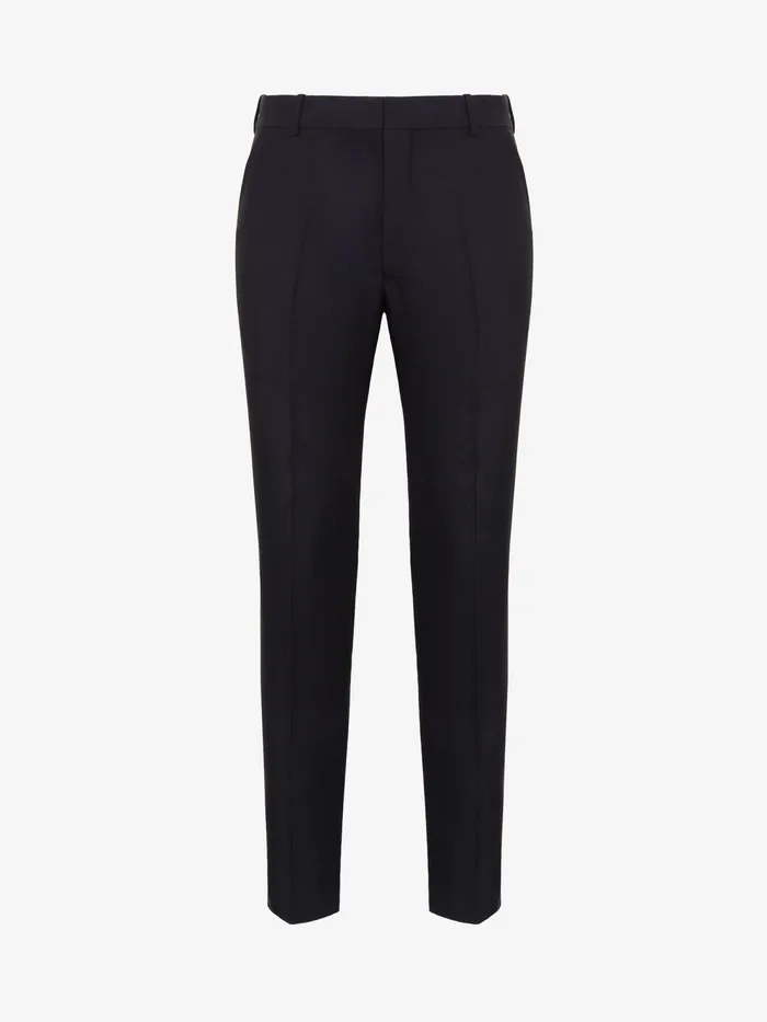 Men Trousers Alexander McQueen Evening Cigarette Trousers Black