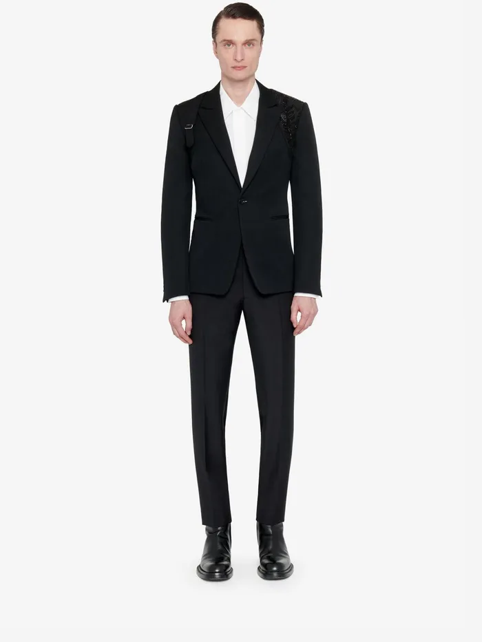 Men Trousers Alexander McQueen Evening Cigarette Trousers Black