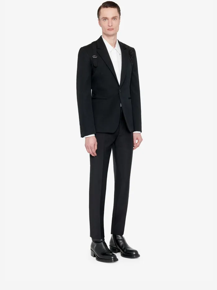 Men Trousers Alexander McQueen Evening Cigarette Trousers Black