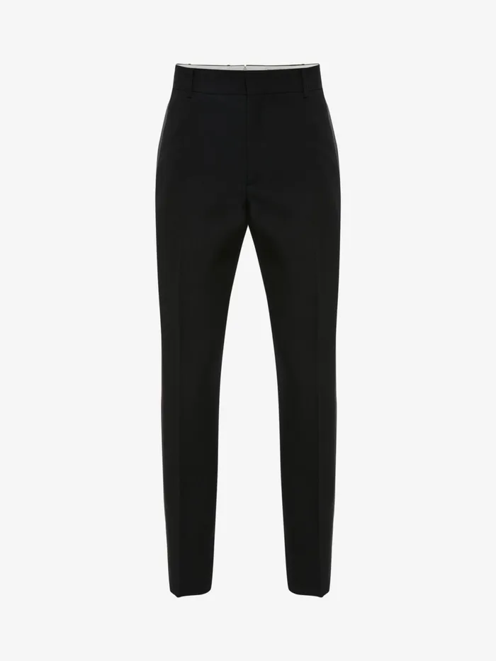 Men Trousers Alexander McQueen Evening Tuxedo Trousers Black