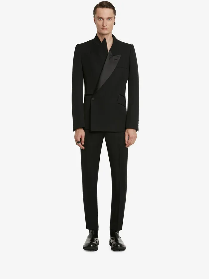 Men Trousers Alexander McQueen Evening Tuxedo Trousers Black