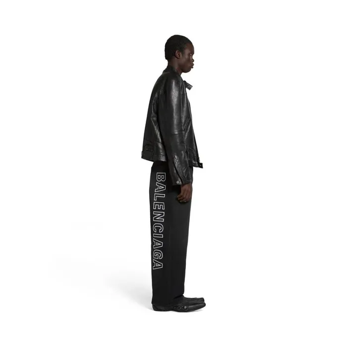 Men Trousers Balenciaga Outline Baggy Trousers In Black