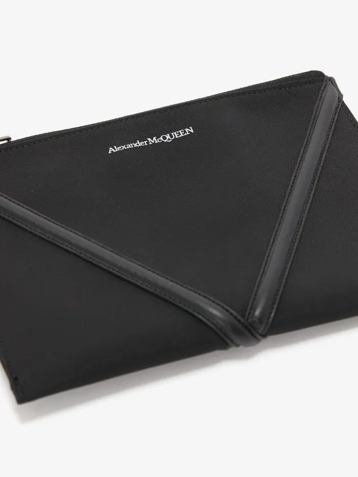 Men Wallets And Cardholders Alexander McQueen The Harness Small Zip Pouch Black