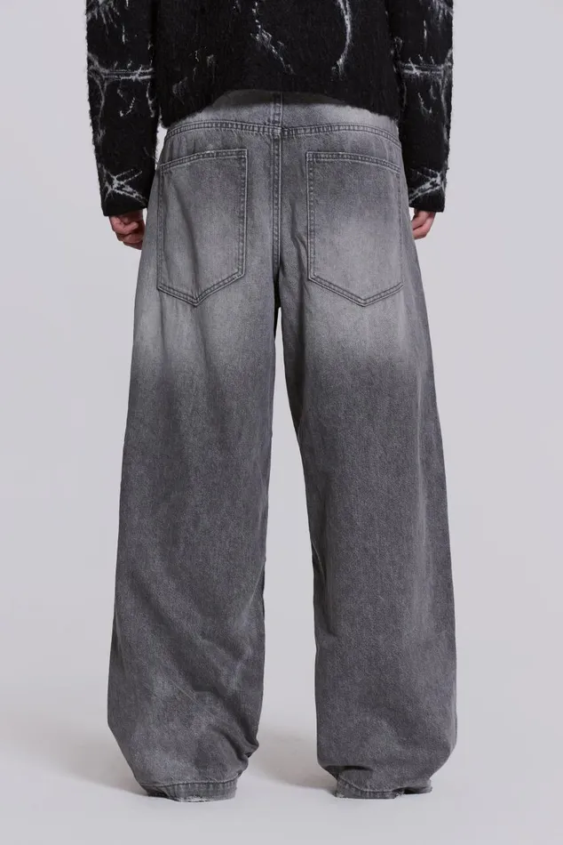 Men Washed Grey Colossus Jeans Jaded London Colossus Jeans