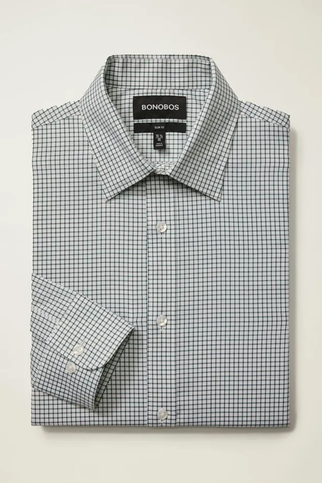 Men Weekday Warrior Dress Shirt Green Check Bonobos Business Casual Shirts