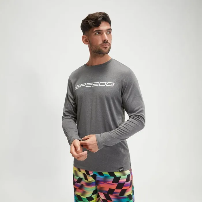 Men Wetsuits and Trisuits Speedo Men039s Long Sleeve Graphic Swim Shirt Grey Men Wetsuits and Trisuits Speedo Men039s Long Sleeve Graphic Swim Shirt Grey