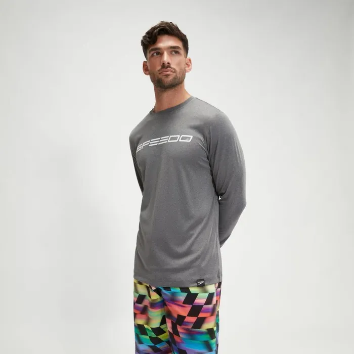 Men Wetsuits and Trisuits Speedo Men039s Long Sleeve Graphic Swim Shirt Grey Men Wetsuits and Trisuits Speedo Men039s Long Sleeve Graphic Swim Shirt Grey