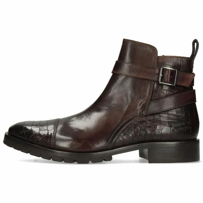 Mens Ankle Boots Melvin and Hamilton Eddy 9 Brown