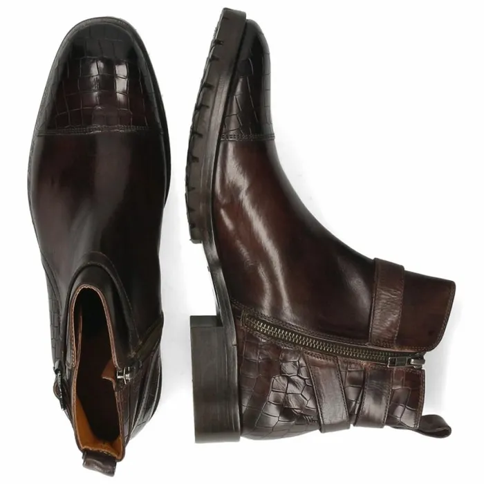Mens Ankle Boots Melvin and Hamilton Eddy 9 Brown