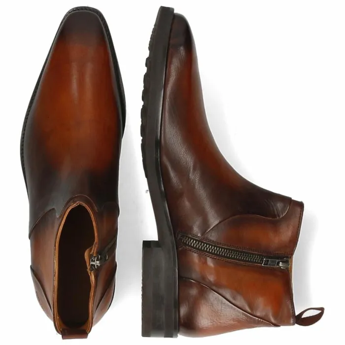 Mens Ankle Boots Melvin and Hamilton Lance 51 Brown