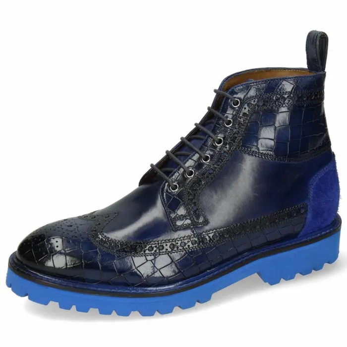 Mens Ankle Boots Melvin and Hamilton Matthew 9 Blue