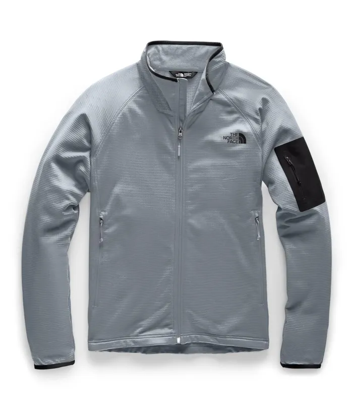 Mens Borod Full Zip Mid Greytnf Black The North Face Fleece