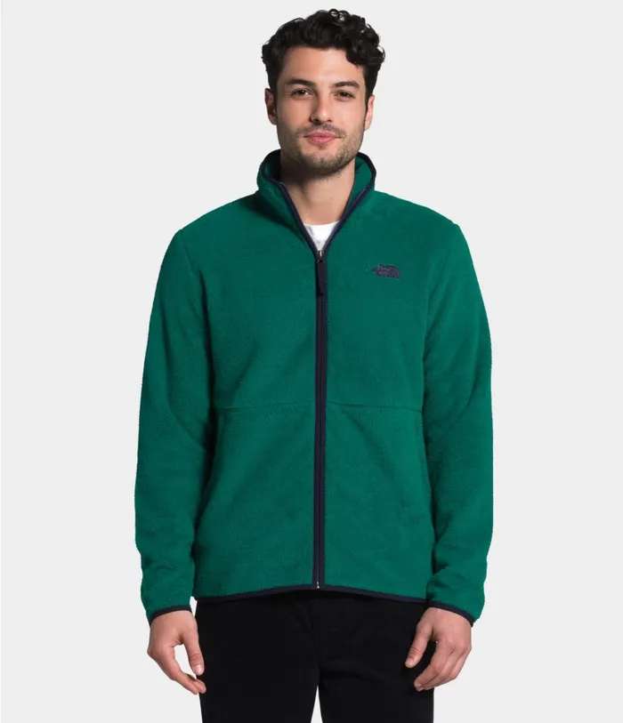 Mens Dunraven Sherpa FullZip Sweatshirt Evergreenaviator Navy The North Face Fleece