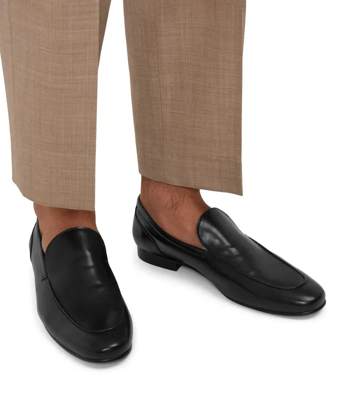 Mens Viggo Vegan Loafers Black Matt and Nat Footwear