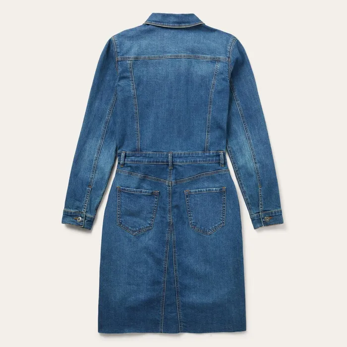 Mini Women Stetson Premium Denim Shirt Dress Blue