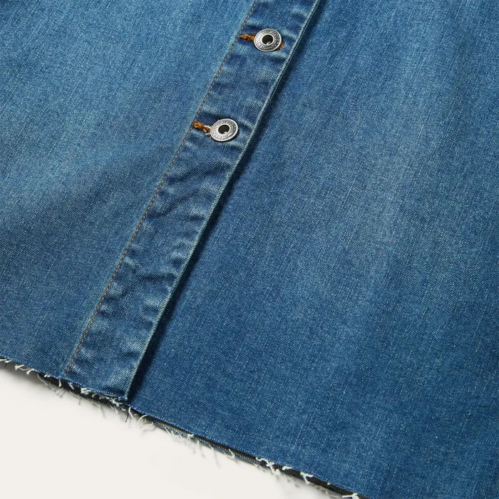 Mini Women Stetson Premium Denim Shirt Dress Blue