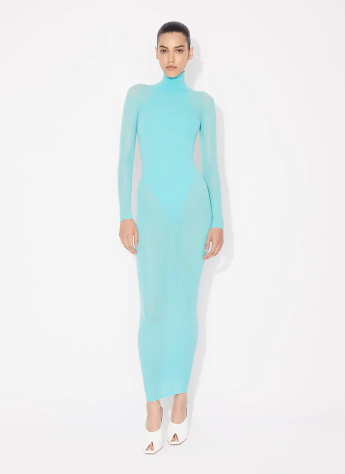 Mint Fitted Dress In Fine Knit Women Alaa Dresses