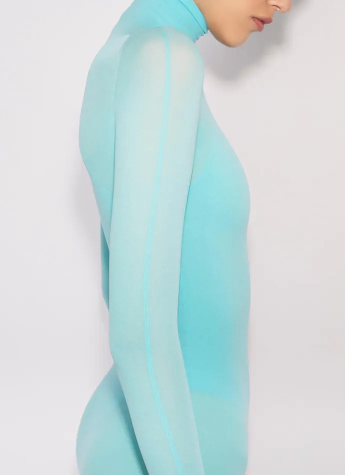 Mint Fitted Dress In Fine Knit Women Alaa Dresses