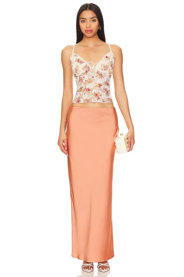 Miranda Maxi Skirt Apricot Orange Women Lovers and Friends Skirts