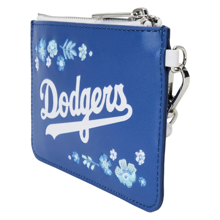 MLB Los Angeles Dodgers Floral Card Holder Wristlet Clutch Unisex Loungefly Bags and Wallets MLB Los Angeles Dodgers Floral Card Holder Wristlet Clutch Unisex Loungefly Bags and Wallets