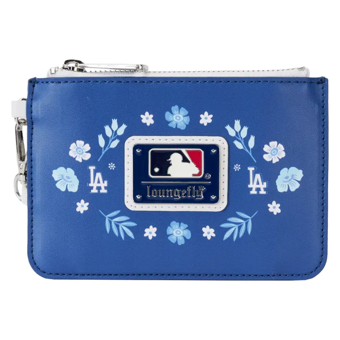 MLB Los Angeles Dodgers Floral Card Holder Wristlet Clutch Unisex Loungefly Bags and Wallets MLB Los Angeles Dodgers Floral Card Holder Wristlet Clutch Unisex Loungefly Bags and Wallets
