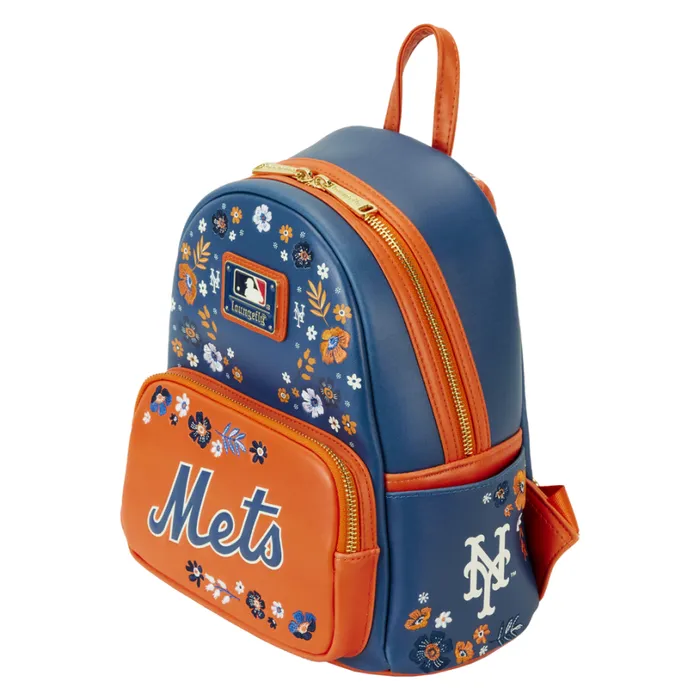 MLB New York Mets Floral Mini Backpack Unisex Loungefly Backpacks MLB New York Mets Floral Mini Backpack Unisex Loungefly Backpacks