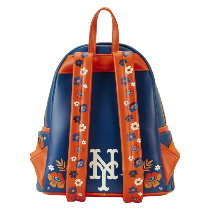 MLB New York Mets Floral Mini Backpack Unisex Loungefly Backpacks MLB New York Mets Floral Mini Backpack Unisex Loungefly Backpacks