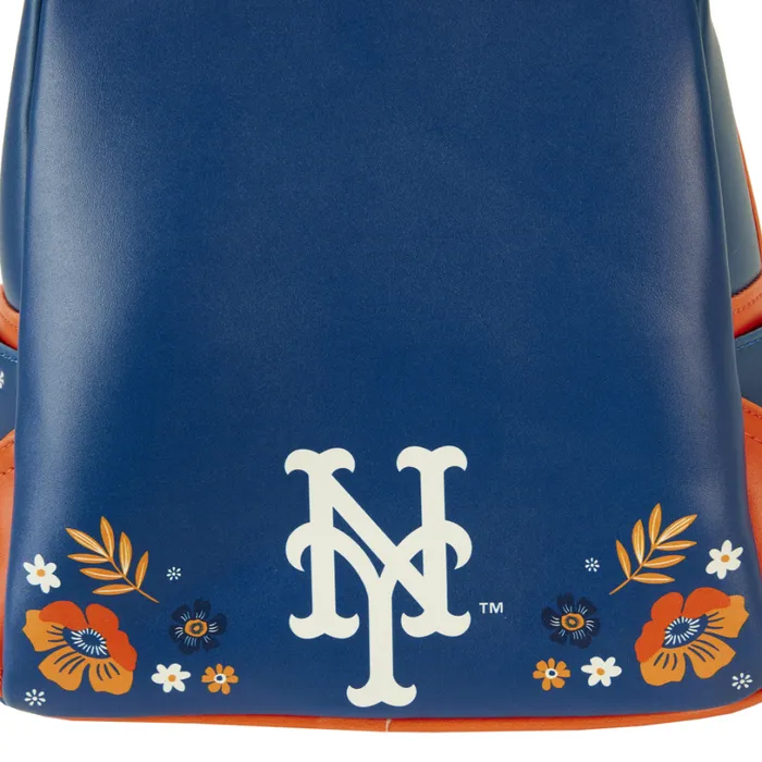 MLB New York Mets Floral Mini Backpack Unisex Loungefly Backpacks MLB New York Mets Floral Mini Backpack Unisex Loungefly Backpacks