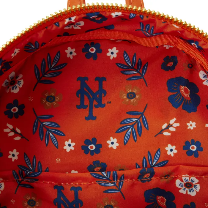 MLB New York Mets Floral Mini Backpack Unisex Loungefly Backpacks MLB New York Mets Floral Mini Backpack Unisex Loungefly Backpacks