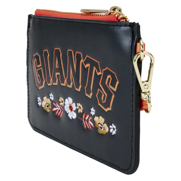 MLB San Francisco Giants Floral Card Holder Wristlet Clutch Unisex Loungefly Bags and Wallets MLB San Francisco Giants Floral Card Holder Wristlet Clutch Unisex Loungefly Bags and Wallets
