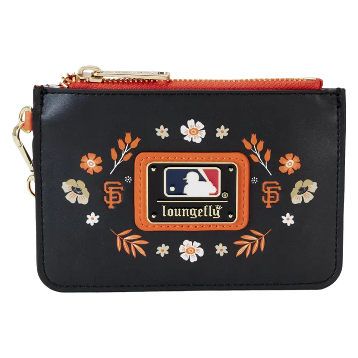 MLB San Francisco Giants Floral Card Holder Wristlet Clutch Unisex Loungefly Bags and Wallets MLB San Francisco Giants Floral Card Holder Wristlet Clutch Unisex Loungefly Bags and Wallets