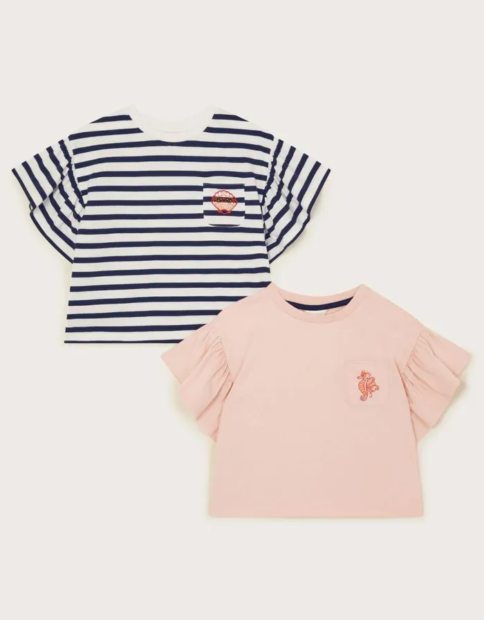 Monsoon 2Pack Seahorse TShirts Multi Children Tops and Tshirts Monsoon 2Pack Seahorse TShirts Multi Children Tops and Tshirts
