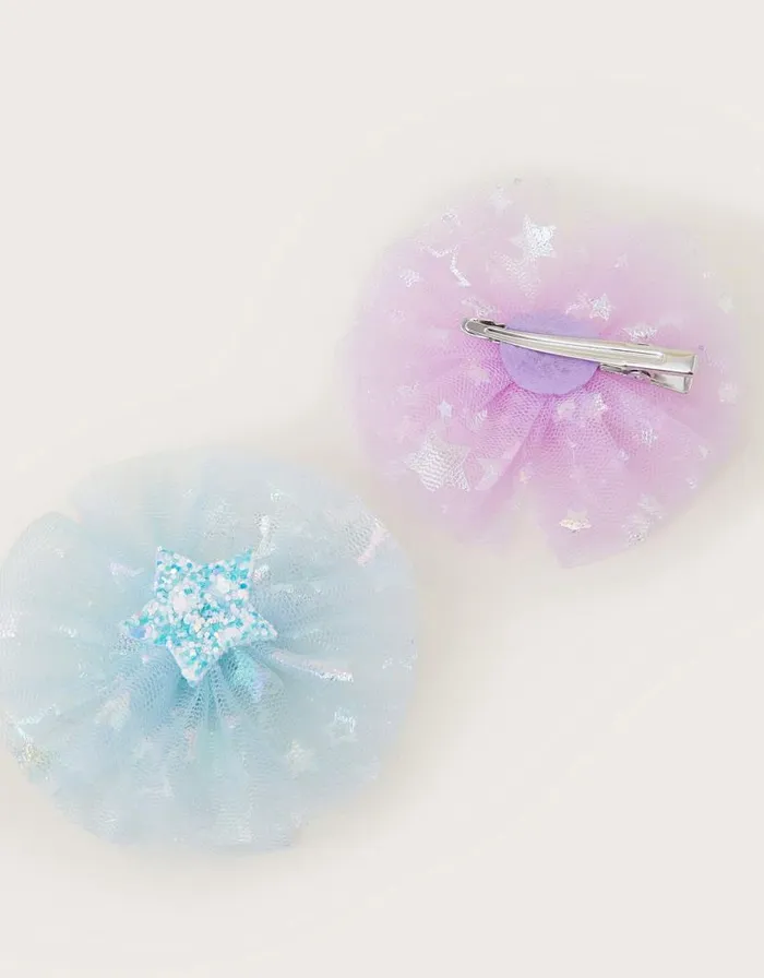 Monsoon 2Pack Star Mesh Rosette Hair Clips Children Girls039 Hair Accessories Monsoon 2Pack Star Mesh Rosette Hair Clips Children Girls039 Hair Accessories