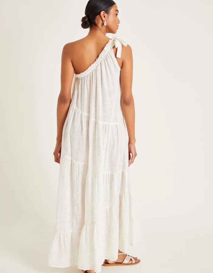 Monsoon Ari OneShoulder Maxi Dress Ivory Women Beachwear and Swimwear Monsoon Ari OneShoulder Maxi Dress Ivory Women Beachwear and Swimwear