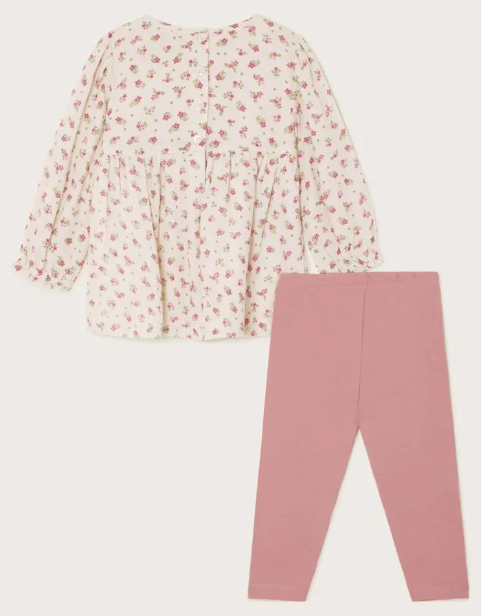 Monsoon Baby Ditsy Floral Top And Leggings Set Pink Children Outfits and Rompers Monsoon Baby Ditsy Floral Top And Leggings Set Pink Children Outfits and Rompers