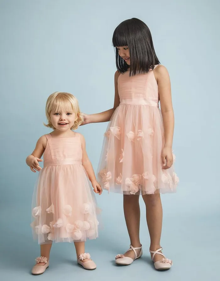 Monsoon Baby Serenata Rose 3D Dress Pink Children Dresses Monsoon Baby Serenata Rose 3D Dress Pink Children Dresses