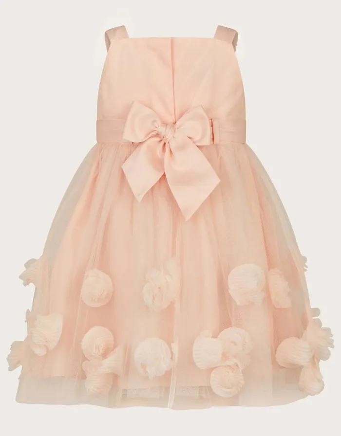 Monsoon Baby Serenata Rose 3D Dress Pink Children Dresses Monsoon Baby Serenata Rose 3D Dress Pink Children Dresses