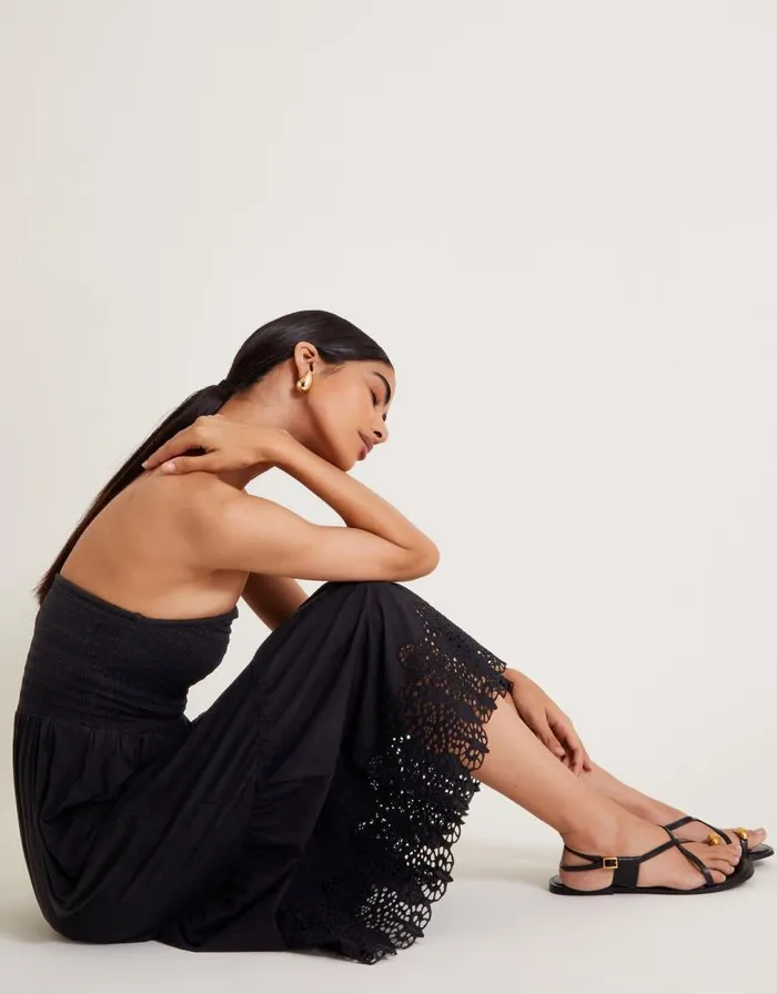 Monsoon Bailey Bandeau Dress Black Women Midi Dresses Monsoon Bailey Bandeau Dress Black Women Midi Dresses