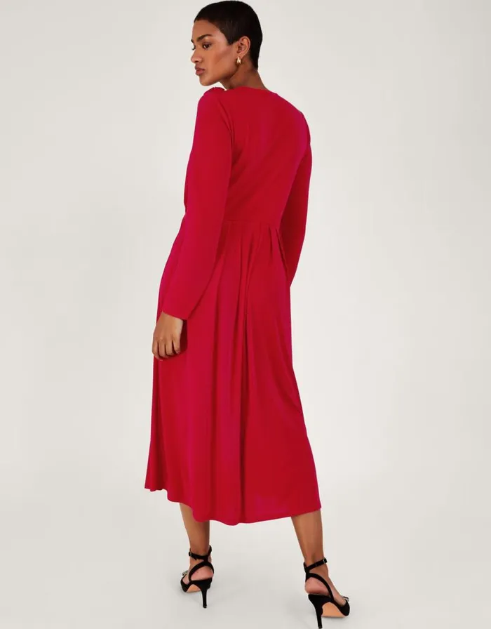 Monsoon Cleo Corsage Dress Red Women Maxi Dresses Monsoon Cleo Corsage Dress Red Women Maxi Dresses