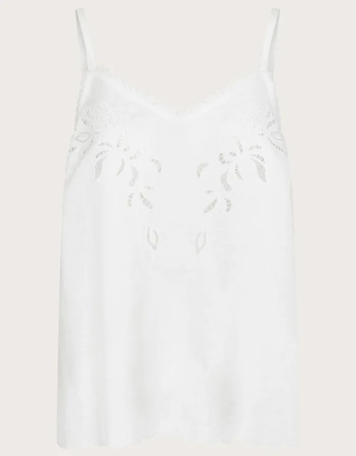 Monsoon Cutwork Embroidery Cami Top Ivory Women Tops and Blouses Monsoon Cutwork Embroidery Cami Top Ivory Women Tops and Blouses