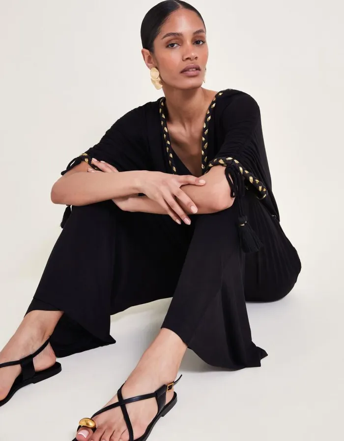 Monsoon Eden Jersey Jumpsuit Black Women Midi Dresses Monsoon Eden Jersey Jumpsuit Black Women Midi Dresses
