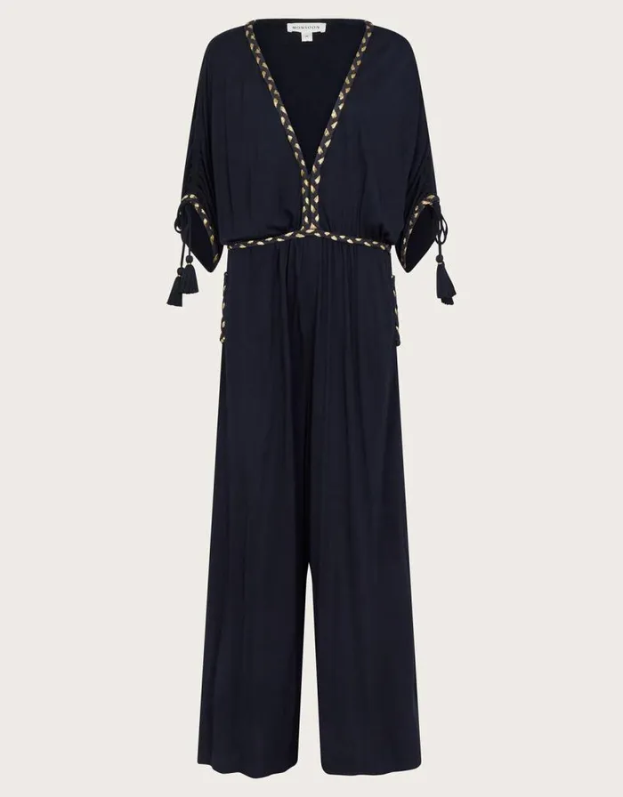 Monsoon Eden Jersey Jumpsuit Black Women Midi Dresses Monsoon Eden Jersey Jumpsuit Black Women Midi Dresses