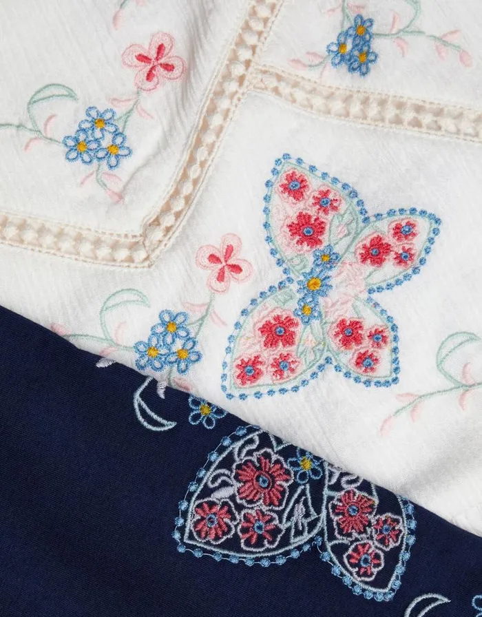 Monsoon Embroidered Butterfly Top And Leggings Set White Children Sets and Outfits Monsoon Embroidered Butterfly Top And Leggings Set White Children Sets and Outfits